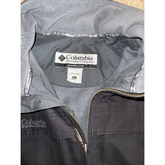 Vintage Columbia Sportswear Black Heavyweight Windproof Waterproof Mens Coat XLT - Picture 3 of 4